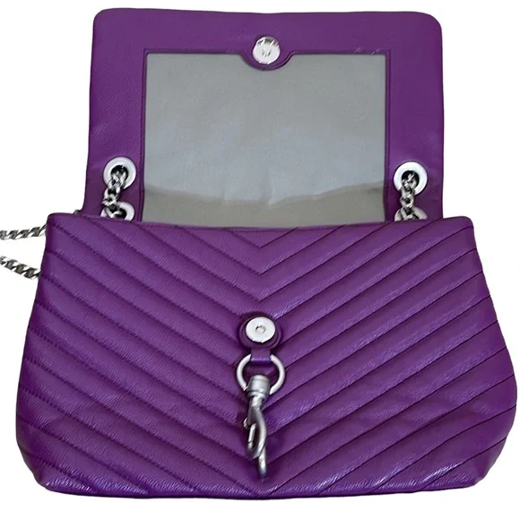 Rebecca Minkoff purple Edie flap Shoulder bag